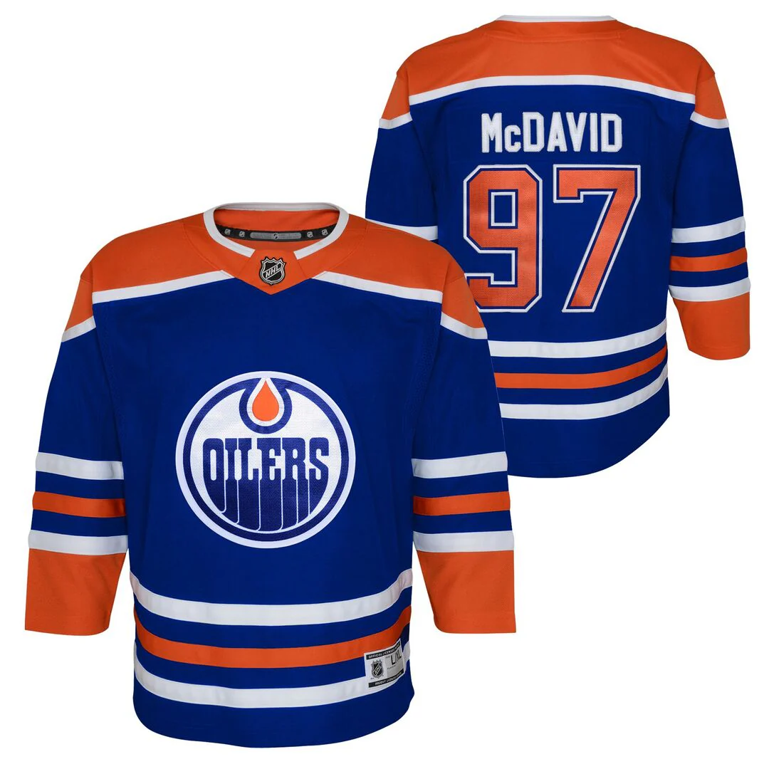NHL Branded Child Edmonton Oilers Connor McDavid Home Jersey - Image 3