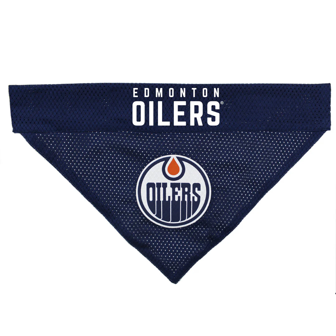 Pets First NHL Edmonton Oilers Reversible Pet Bandana - Image 2
