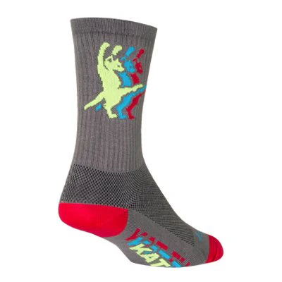 SockGuy Kat-Fu 6" Crew Bike Sock - Image 2