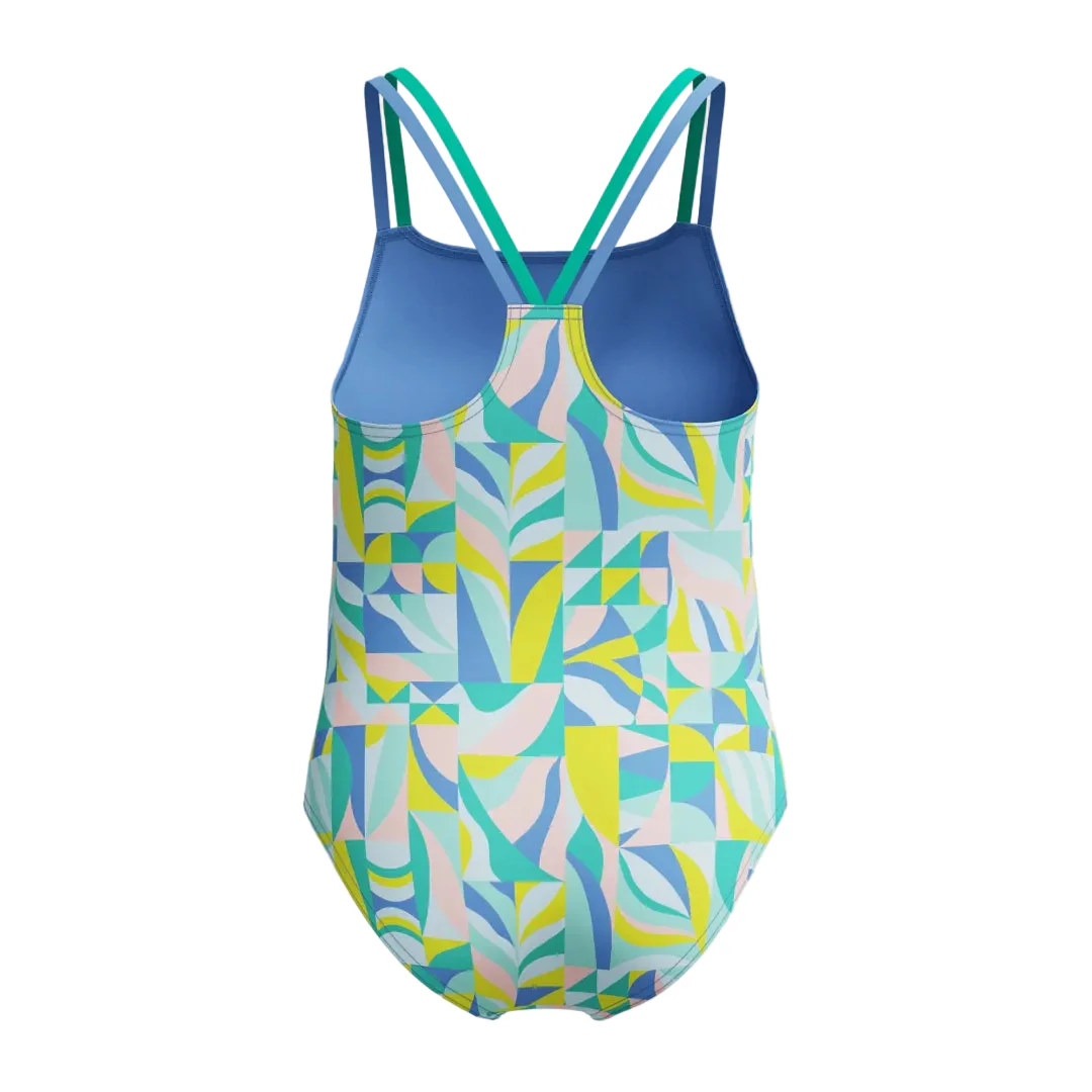 Speedo Girls Print Strappy One Piece Swimsuit - Image 2