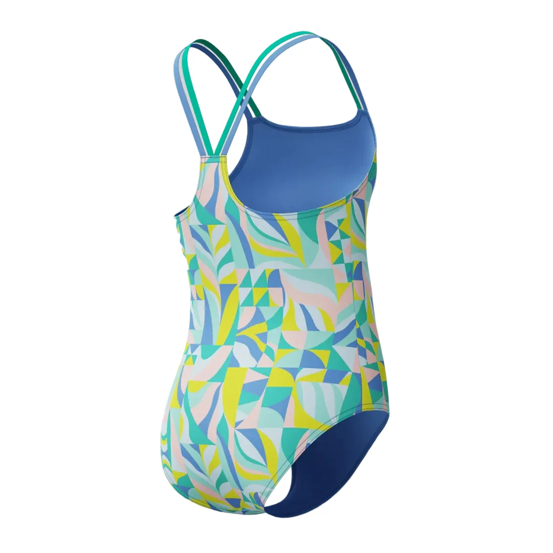 Speedo Girls Print Strappy One Piece Swimsuit - Image 3