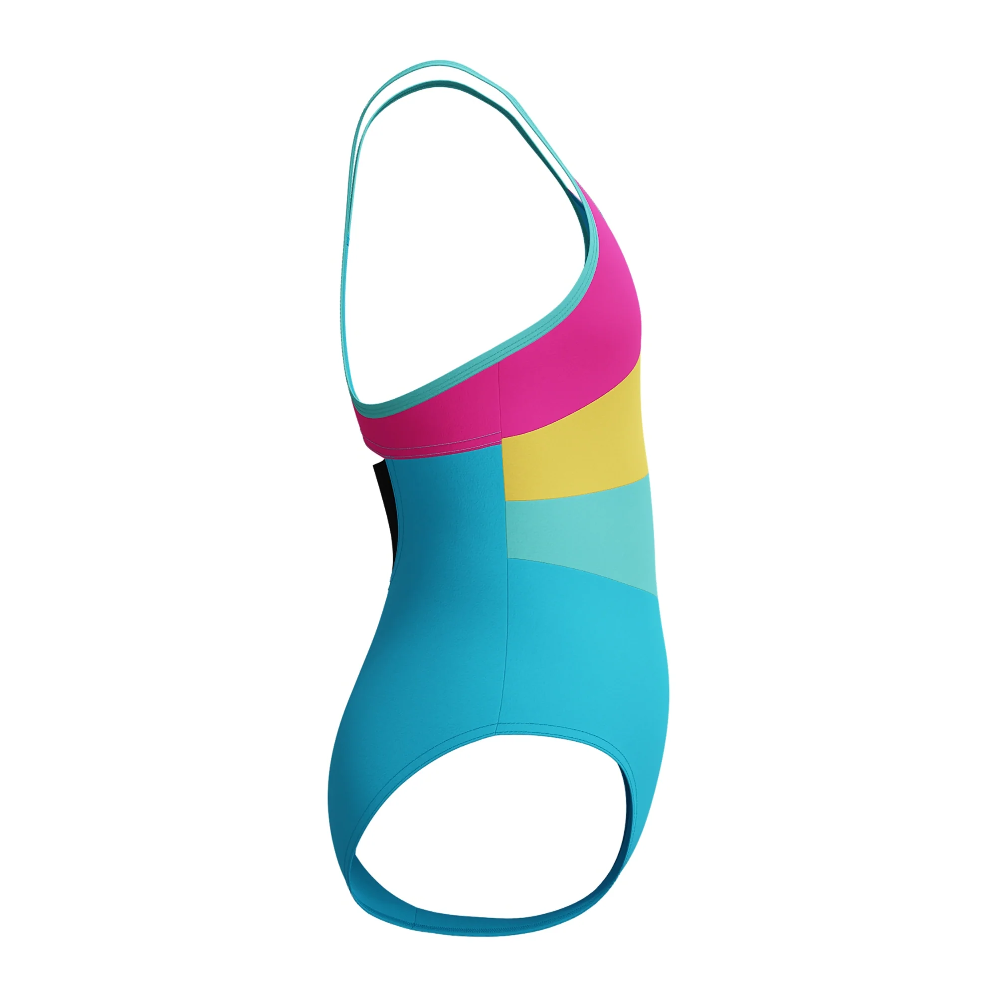 Speedo Girls Radiating Splice One Piece Swimsuit - Image 2