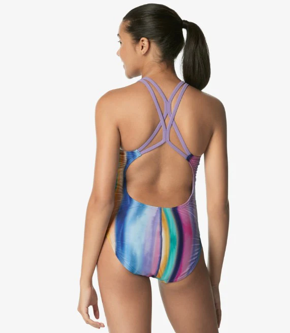 Speedo Women's Print Thin Strap One Piece Swimsuit - Image 3