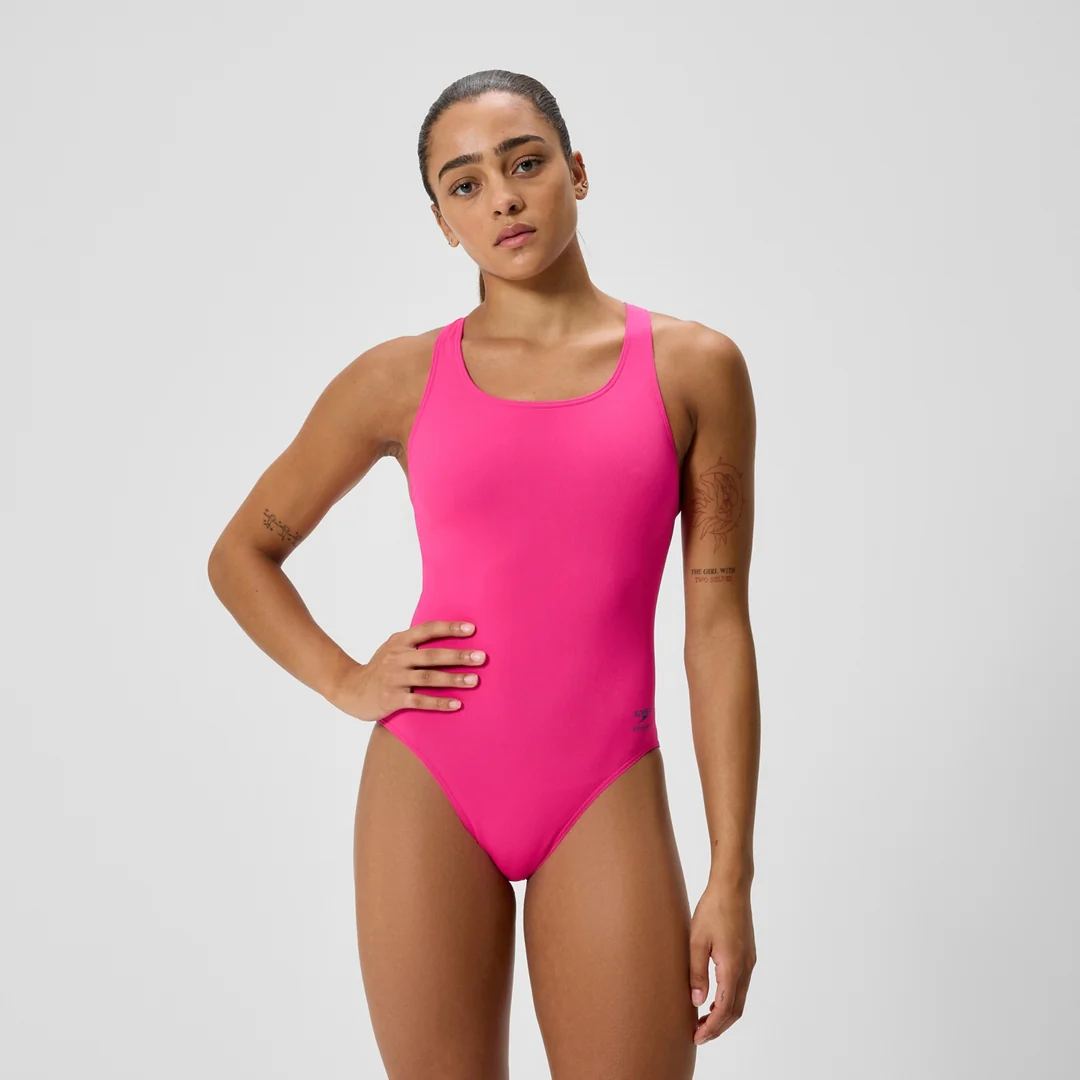 Speedo Women's Solid Powerback Once Piece Swimsuit - Image 2