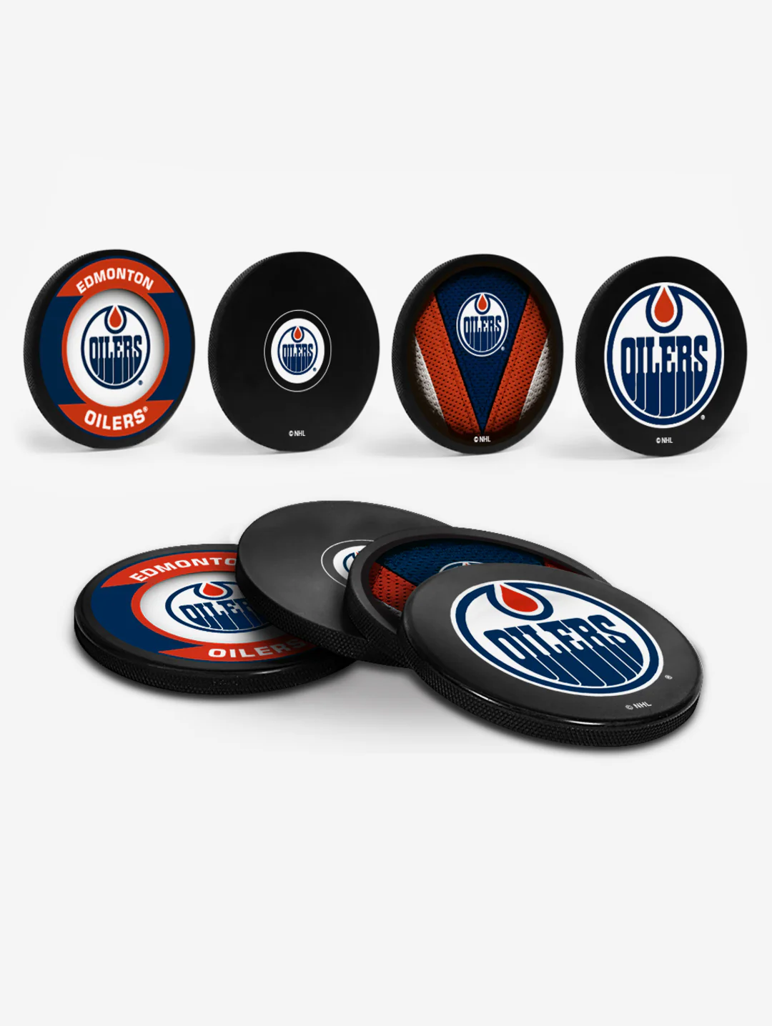 The Sports Vault NHL Edmonton Oilers 4 Pack Coaster Set