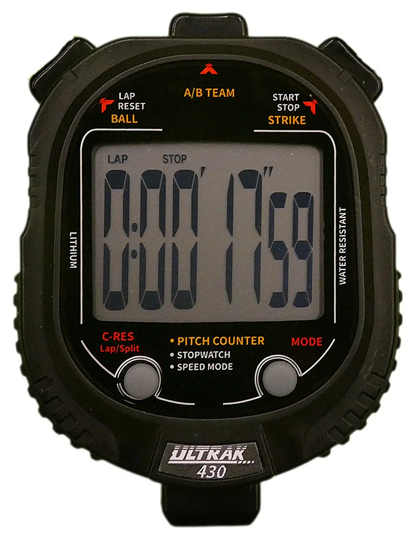 Ultrak 430 Pitch Counter w/ Pitch Speed Tracker & 2 Memory Stopwatch