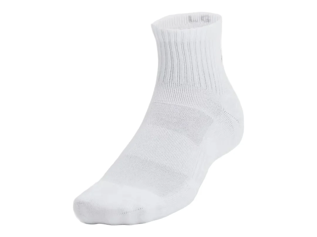 Under Armour Senior Training Cotton Quarter Socks 3-Pack
