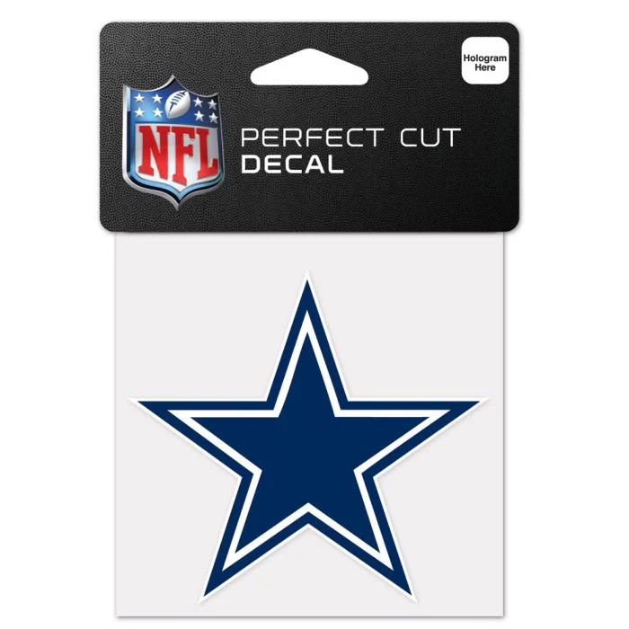 Wincraft NFL Dallas Cowboys 4"x4" Perfect Cut Decal