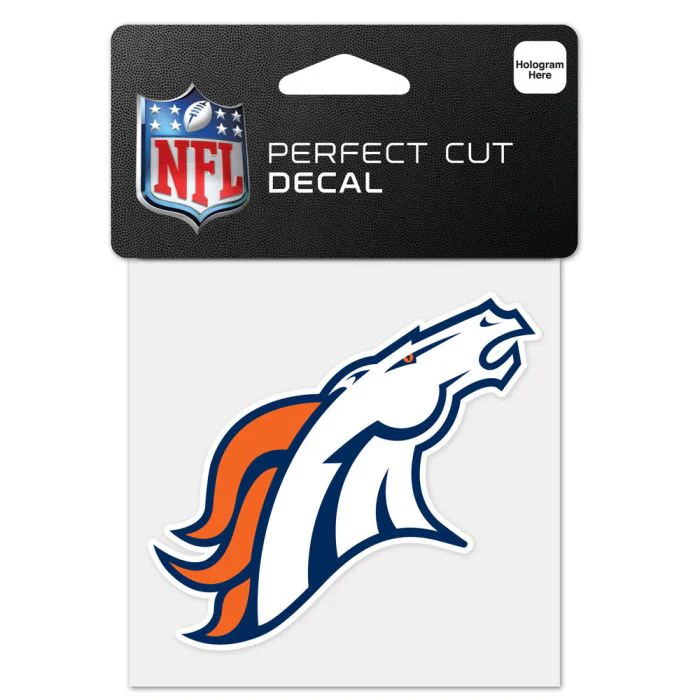 Wincraft NFL Denver Broncos 4"x4" Perfect Cut Decal