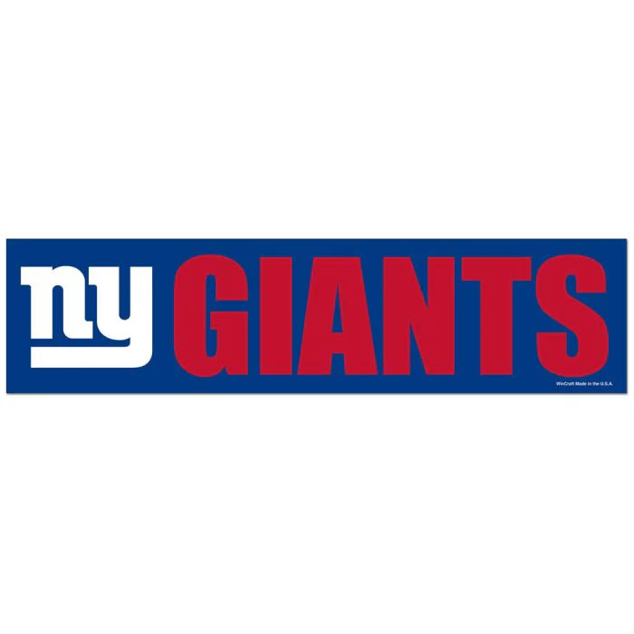 Wincraft NFL New York Giants 3"x12" Bumper Strip