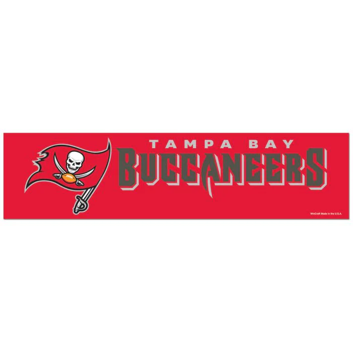 Wincraft NFL Tampa Bay Buccaneers 3"x12" Bumper Strip