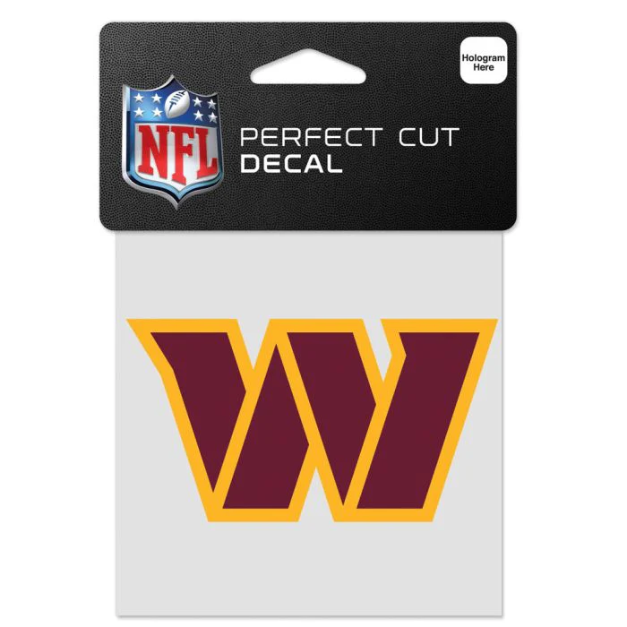 Wincraft NFL Washington Commanders 4"x4" Perfect Cut Decal