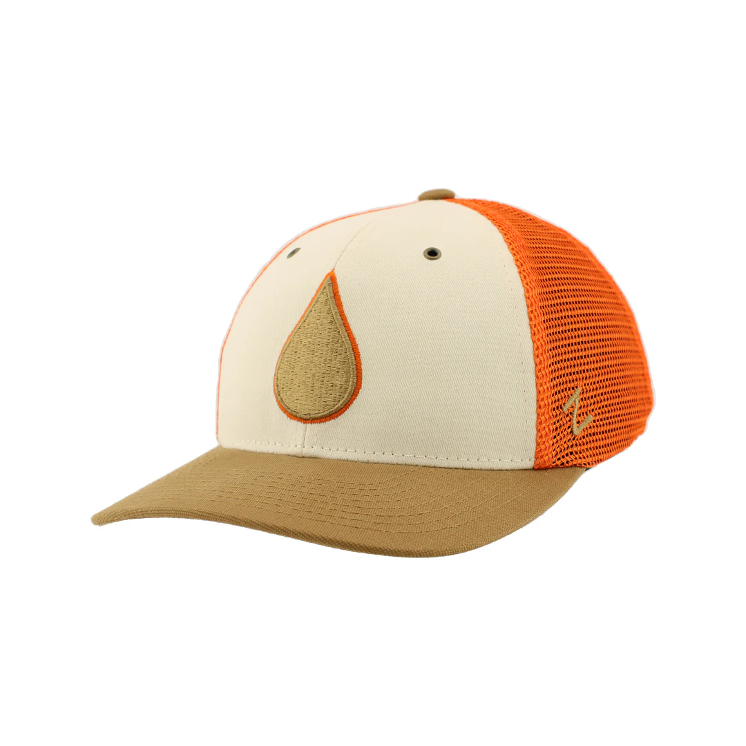 Zephyr Men's NHL Oil Drop Rabid Fan Adapt Hat Ivory/Copper/Orange
